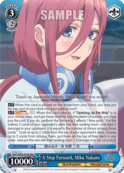 A Step Forward, Miku Nakano (V.1 - Double Rare)