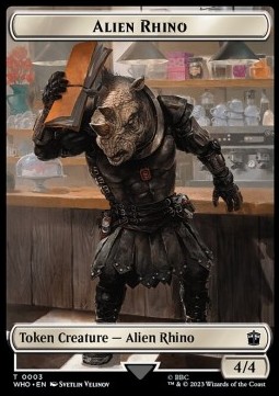 Alien Rhino Token (W 4/4) // Food Token (V.2)