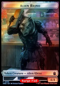 Alien Rhino Token (W 4/4) // Treasure Token (V.7)