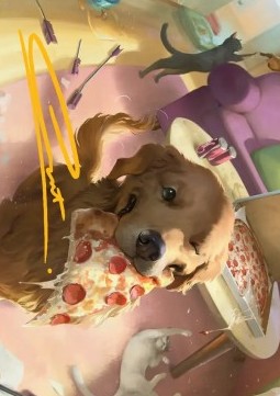 Art Series: Lucky the Pizza Dog (V.2)