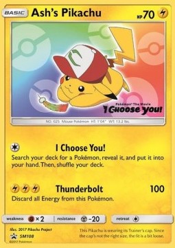 Ash's Pikachu  (SM 108)
