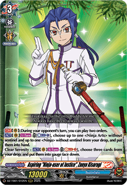 Aspiring "Ninja-user of Justice", Zanya Kisaragi [D-Format] (V.1 - Triple Rare)