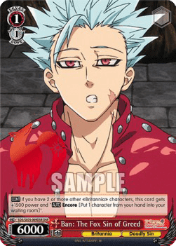 Ban: The Fox Sin of Greed (V.2 - Feature Rare)