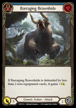 Barraging Brawnhide (Blue) (Rainbow Foil)