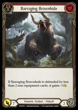 Barraging Brawnhide (Red) (Rainbow Foil)