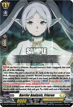 Barrier Analysis, Frieren [D-Format]