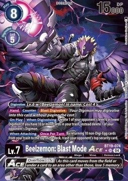 Beelzemon: Blast Mode Ace (BT19-074) (V.2)