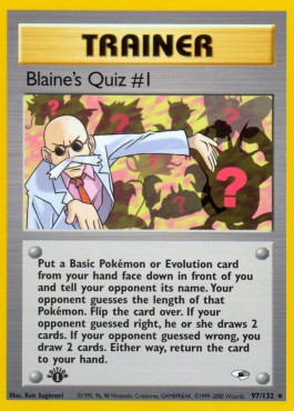 Blaine's Quiz #1 (GH 97)