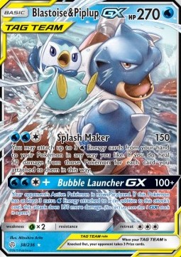 Blastoise & Piplup GX  (CEC 38)