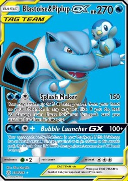 Blastoise & Piplup GX  (CEC 214)
