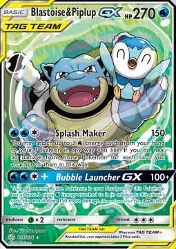Blastoise & Piplup GX  (CEC 215)