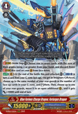 Blue Furious Charge Dragon, Furiargus Dragon [P Format] (V.1 - Triple Rare)