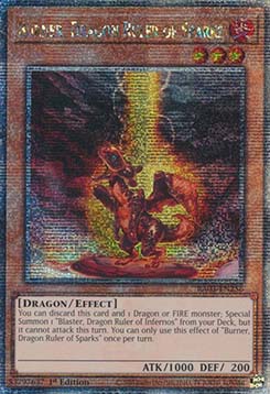 Burner, Dragon Ruler of Sparks (V.2 - Quarter Century Secret Rare)