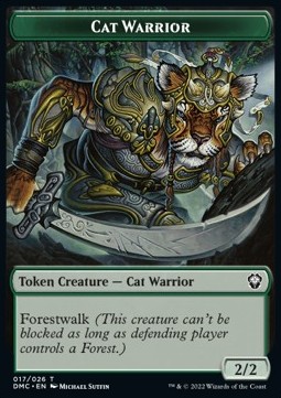 Cat Warrior Token (G 2/2) // Soldier Token (W 1/1)