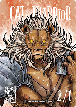 Cat Warrior Token (White 2/1)