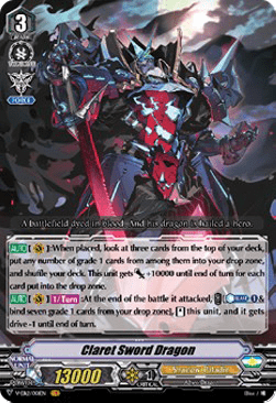 Claret Sword Dragon [V Format] (V.1 - Vanguard Rare)