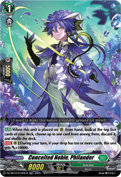 Conceited Noble, Philander [D-Format] (V.2 - Trial Deck Rare)