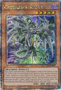 Cyberdark Wurm (V.2 - Quarter Century Secret Rare)