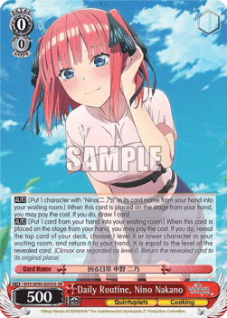 Daily Routine, Nino Nakano (V.2 - Super Rare)