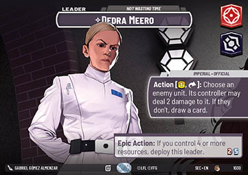 Dedra Meero, Not Wasting Time (V.2)