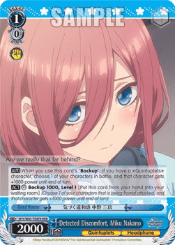 Detected Discomfort, Miku Nakano (V.2 - Triple Rare)