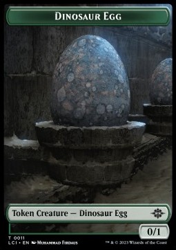 Dinosaur Egg Token (G 0/1) // Dinosaur Token (G 3/3 Trample)