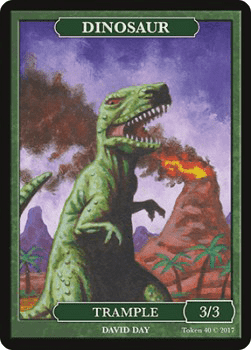 Dinosaur Token (Green 3/3 Trample)