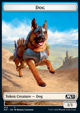 Dog Token (W 1/1) // Cat Token (G 1/1)