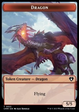 Dragon Token (R 5/5) // Elemental Token (R 1/1 Haste)