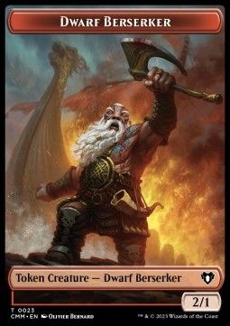 Dwarf Berserker Token (R 2/1) // Bird Token (W 1/1)