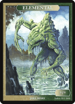 Elemental Token (Green and White */*)