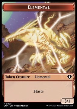 Elemental Token (R 3/1 Haste) // Cat Token (W 2/2)