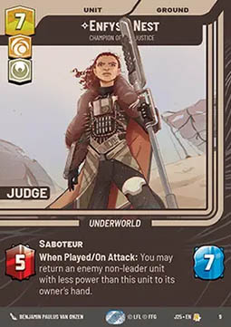 Enfys Nest, Champion of Justice