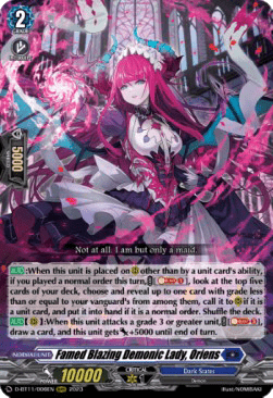 Famed Blazing Demonic Lady, Oriens [D-Format] (V.1 - Triple Rare)