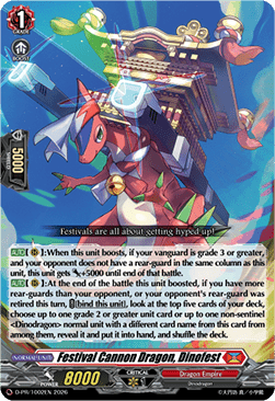 Festival Cannon Dragon, Dinofest [D-Format]