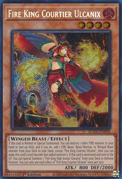 Fire King Courtier Ulcanix (V.1 - Secret Rare)