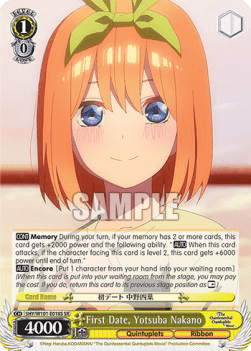 First Date, Yotusba Nakano (V.2 - Super Rare)