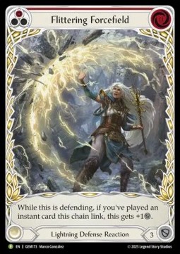 Flittering Forcefield (Red) (Extended Art Rainbow Foil)