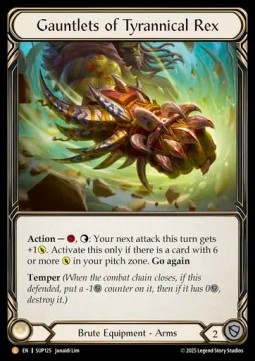 Gauntlets of Tyrannical Rex (Cold Foil)