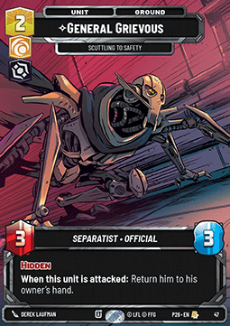 General Grievous, Scuttling to Safety (V.1)