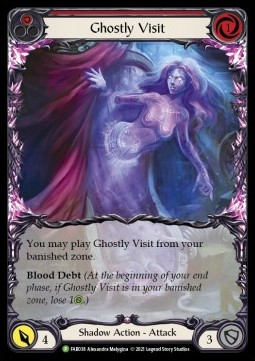 Ghostly Visit (Red) (Extended Art Rainbow Foil)