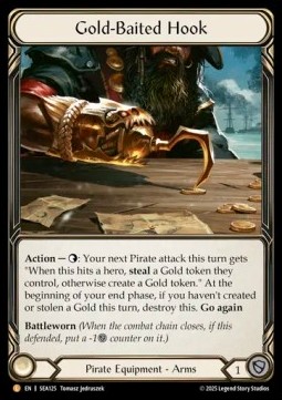 Gold-Baited Hook (Cold Foil)