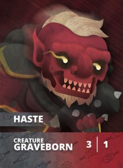 Graveborn Token (Black and Red 3/1)