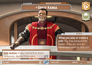 Greef Karga, Gracious Magistrate (V.2)