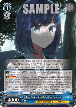 Hard Work to Stand Out, Akane Kurokawa (V.2 - Super Rare)