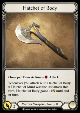 Hatchet of Body (Cold Foil)