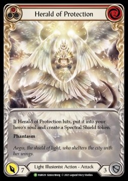 Herald of Protection (Red) (Extended Art Rainbow Foil)