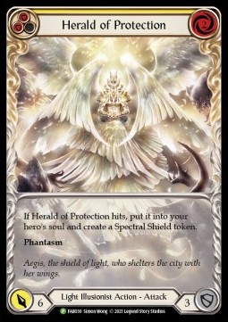 Herald of Protection (Yellow) (Extended Art Rainbow Foil)