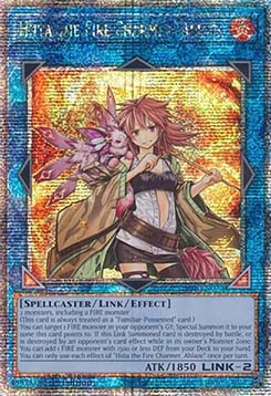 Hiita the Fire Charmer, Ablaze (V.5 - Quarter Century Secret Rare)