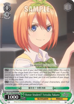 Honor Student? Yotsuba Nakano (V.2 - Super Rare)